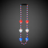LED Patriotic Star Necklaces Retail Counter Display